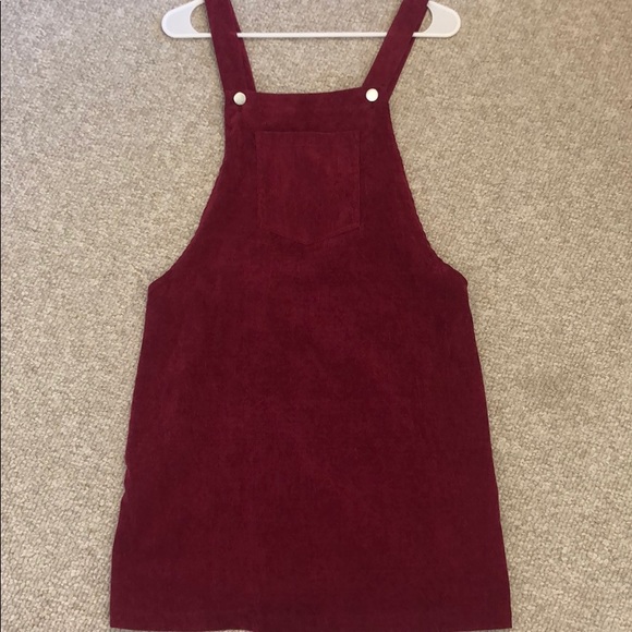 Velvet Overall Dress - Picture 1 of 5